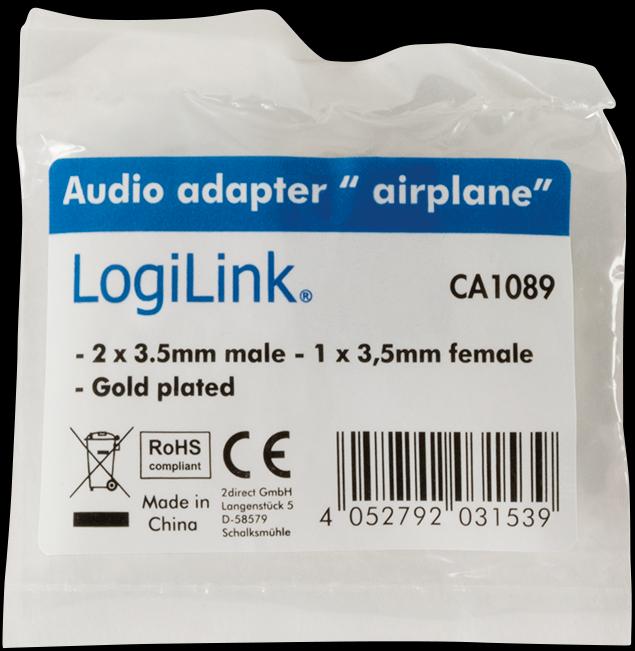 Image du produit LogiLink Adaptateur pour avion (Adaptateur jack)