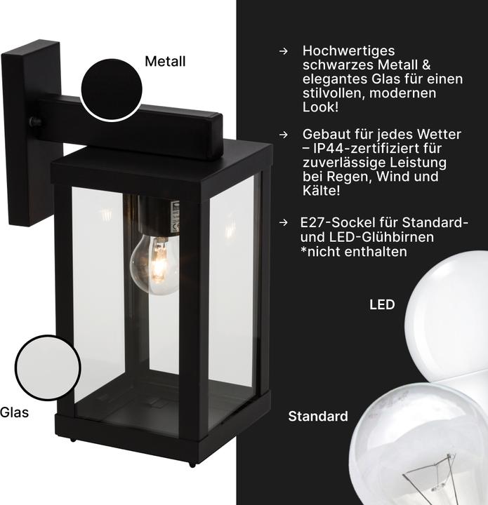 Image du produit Brilliant Applique murale d'extérieur Gaia (E27, IP44)
