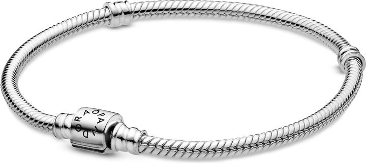 Pandora Bracciale Moments Barrel Clasp Snake (18 cm, Argento 925)