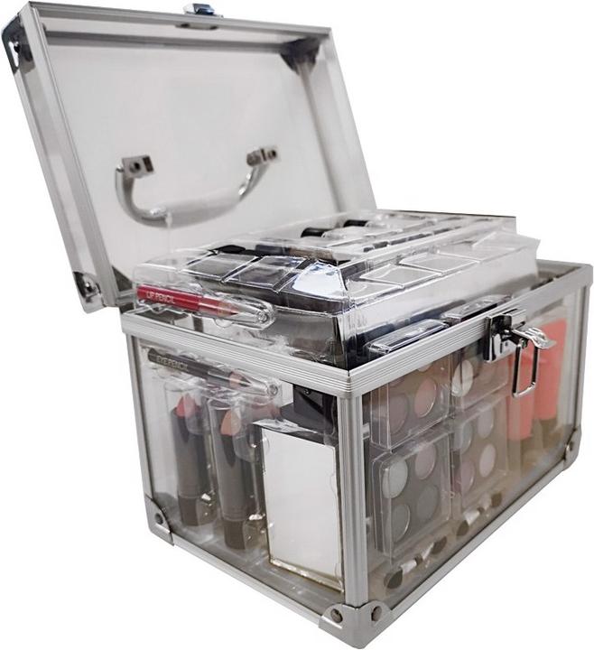 Produktbild Treffina Casuelle Alu Kosmetikkoffer mit Klarsicht Seiten Beauty Case