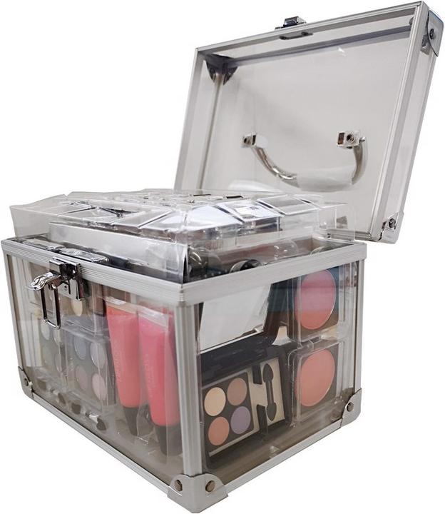 Produktbild Treffina Casuelle Alu Kosmetikkoffer mit Klarsicht Seiten Beauty Case