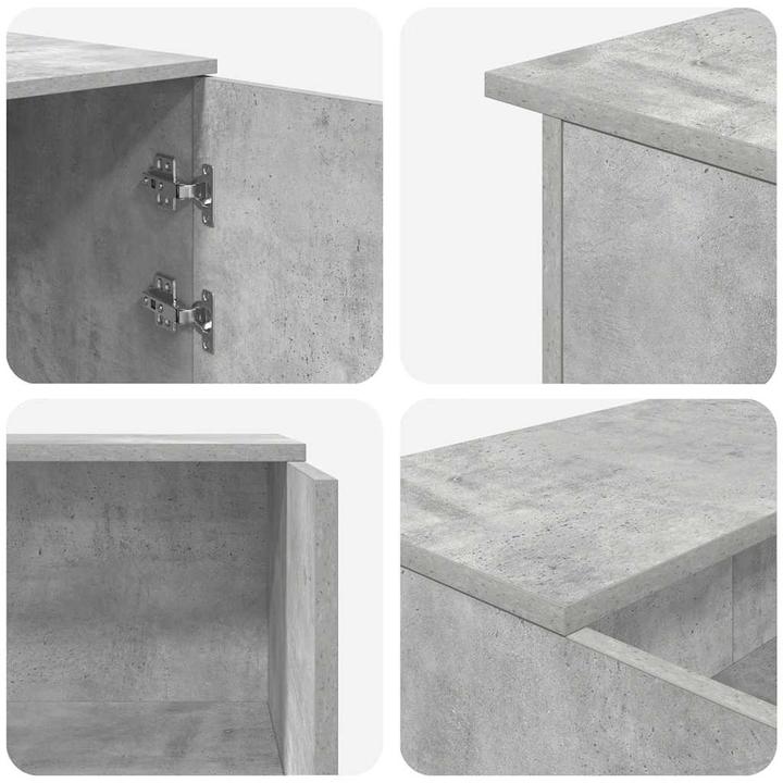 Image du produit VidaXL Comptoir d'accueil gris béton 155x50x103,5 cm Bois composite Comptoir d'accueil