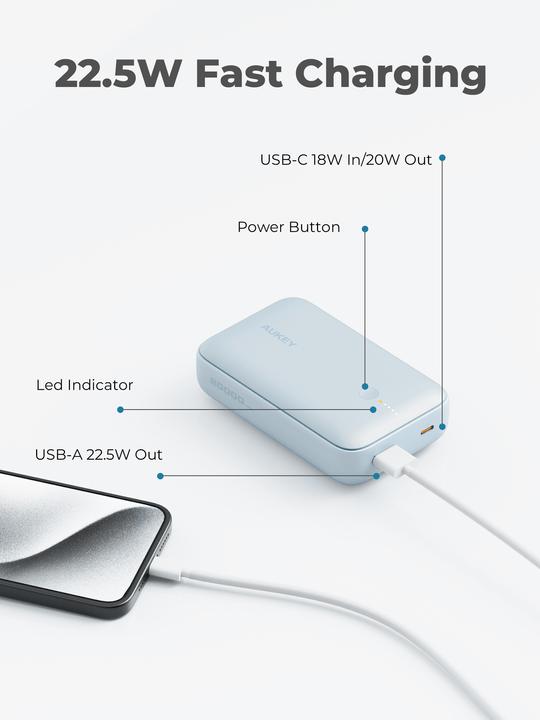 Immagine prodotto Aukey Spark Mini (20000 mAh, 22.50 W, 77 Wh)