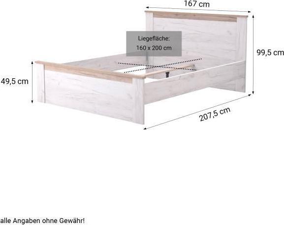 Image du produit Homestyle4u Lit double Lit matrimonial Lit en bois Lit d'invité Vintage (160 x 200 cm)