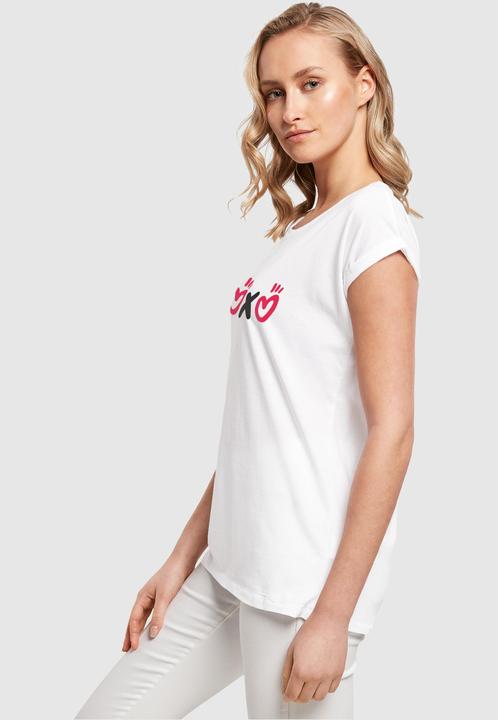 Actual product image Merchcode Ladies Valentines Day - XOXO Extended Shoulder Tee - 112689 (XS)
