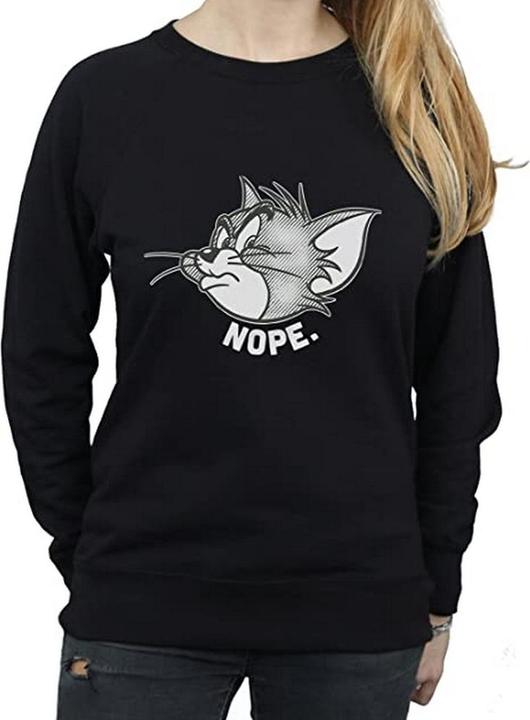 Tom & Jerry Womens/Ladies Nope Face Cotton Sweatshirt