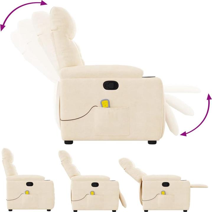 Produktbild VidaXL Massagesessel Beige Mikrofasergewebe