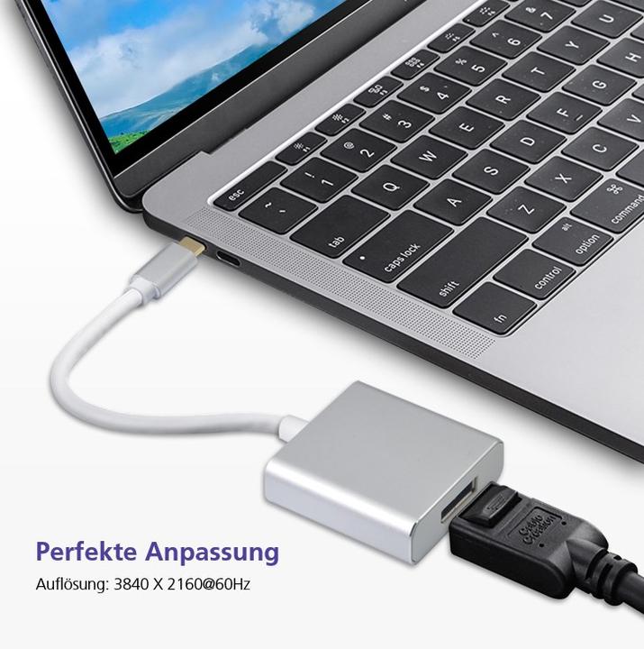 Produktbild Helos PREMIUM USB/DisplayPort-Adapter (USB Typ-C, 10 cm)