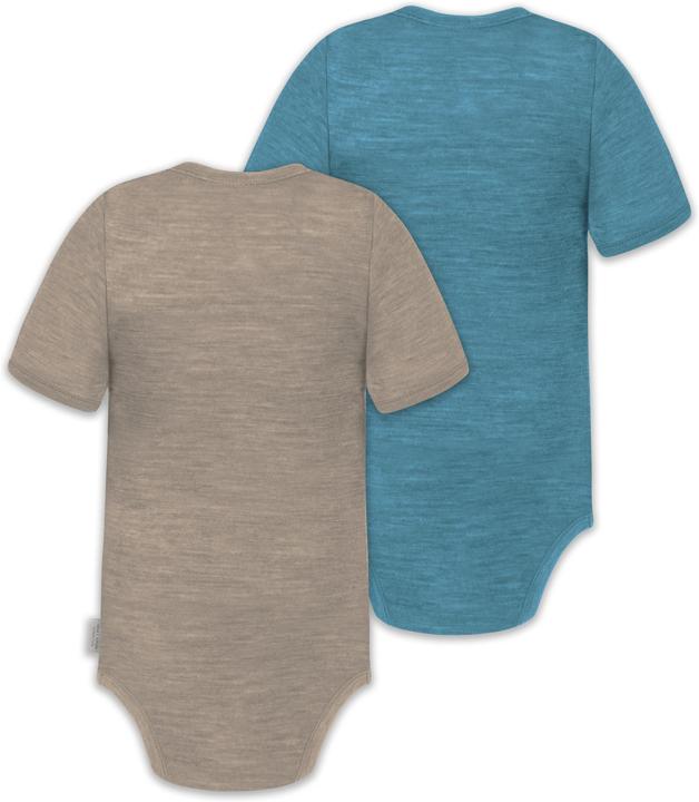 Image du produit Normani Lot de 2 bodies manches courtes bébé mérinos "Tihoi" - 9317 (62)