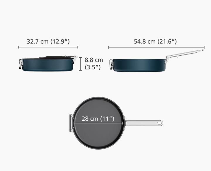 Actual product image Joseph Joseph Space frying pan folding handle D28cm (28 cm, Frying pan, Aluminium)