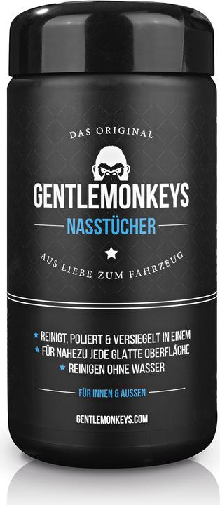 Produktbild Die Höhle der Löwen Gentle Monkeys Fahrzeugreiniger Nasstücher 20er-Set + Mikrofasertuch (300 ml)
