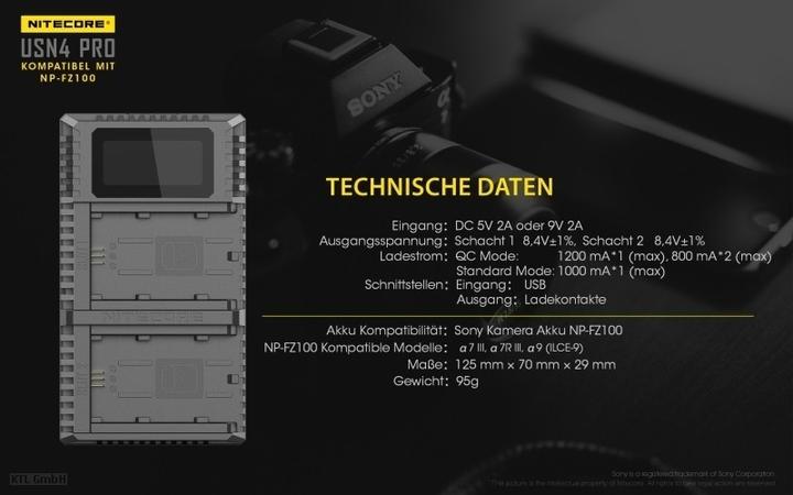 Produktbild Nitecore USN4 Pro (1 Stk., Gerätespezifisch, Akku)