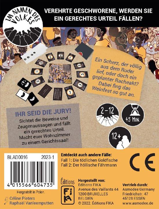 Actual product image FIKA Editions In the Name of the People - Case 3: The Poisoned Wine Festival (DE Edition) (German)