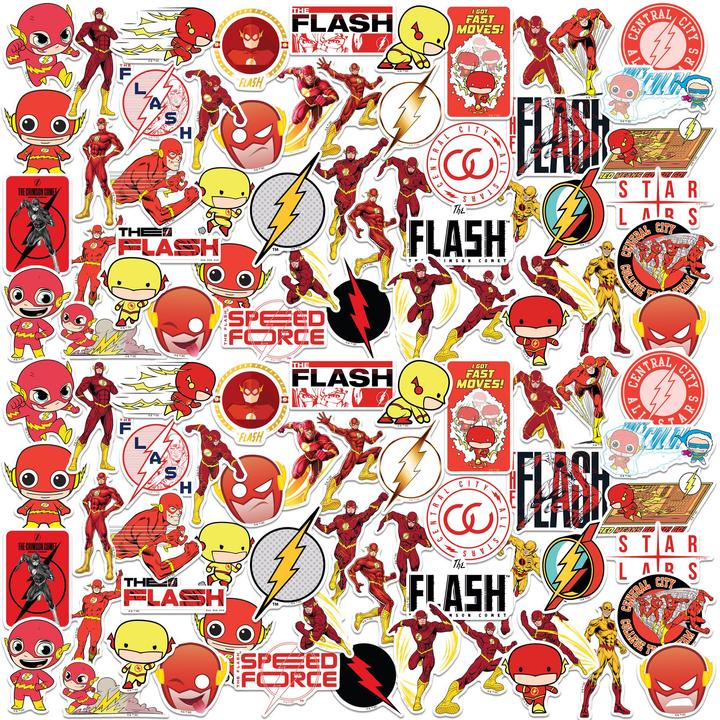 Produktbild The Flash Aufkleber Deluxe 100erPack Vinyl