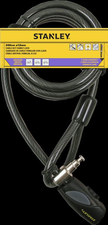 Stanley Kabelschloss extra lang 12 mm x 2400 mm (240 cm)