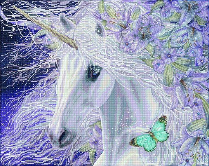 Produktbild Diamond Dotz Diamond Painting Einhorn Lilien