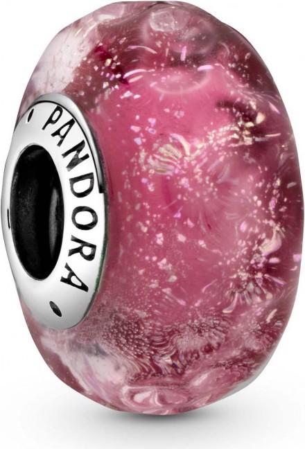 Produktbild Pandora Wavy Fancy Pink Charms/Beads (Glas, Silber 925)