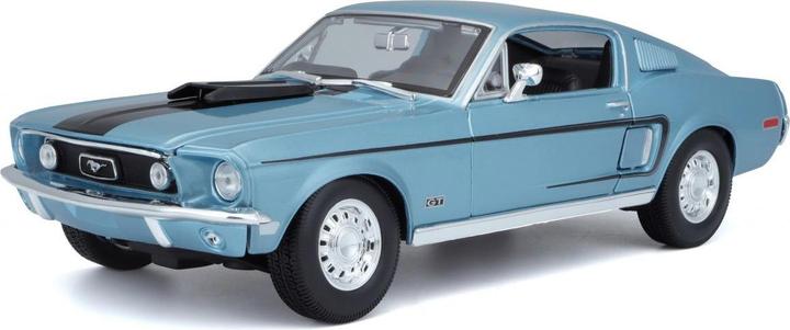 Actual product image Maisto Ford Mustang GT Cobra 1968 blue 1/18