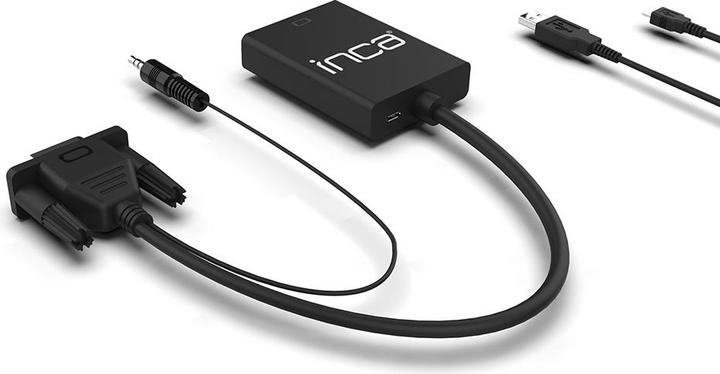 Actual product image Inca Adapter IVTH-02 VGA + USB-A + Audio > HDMI, 0.2m retail (0.20 m, VGA, HDMI)