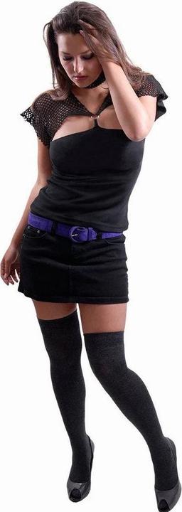 Immagine prodotto Spiral Gothic Rock Top Maglia a Rete Particolare dell'Anello Maniche corte Donna (M)