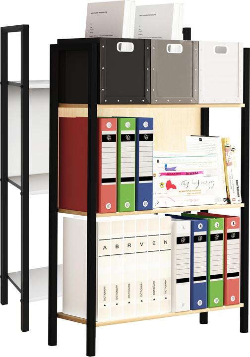 Produktbild VCM Metall Stand Regal Bücher Flakos 3fach (100 x 56 x 24 cm)
