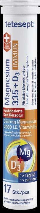 Actual product image Tetesept Magnesium 335 + D3 Immune (17 Piece, Effervescent tablet, 134 g)