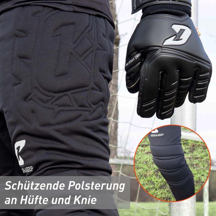 Produktbild Catch & Keep Kinder Erwachsene Torwarthose Trainingshose Keeperhose Goalie Hose Fussballhose Tormannhose (S)