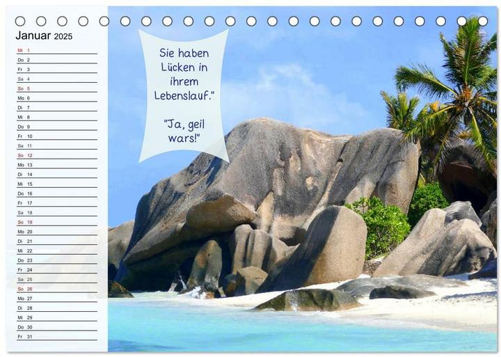 Immagine prodotto Endlich Urlaub und nichts wie weg! Lustiger Sprchekalender fr Urlaubsreife (Tischkalender 2025 (A5, Tedesco)