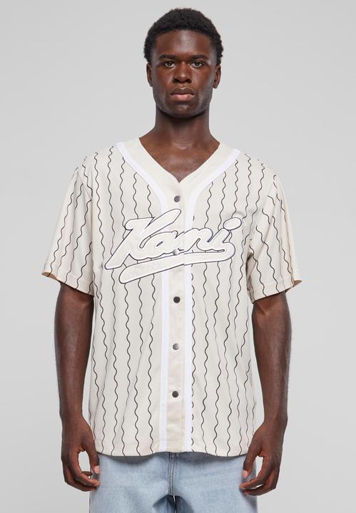 Image du produit Karl Kani KM233-014-1 KK Varsity Ziczac Pinstripe Baseball Shirt (L)