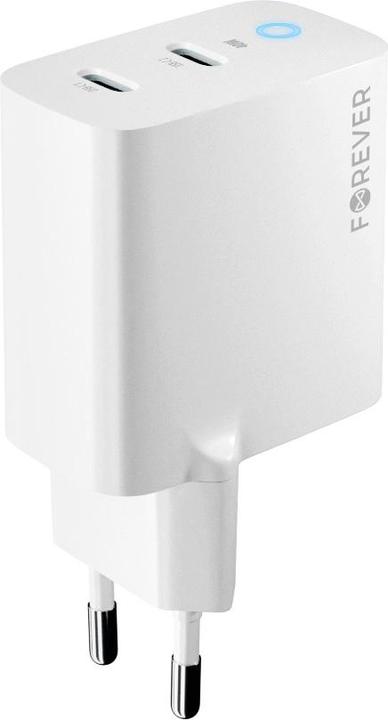 Immagine prodotto Forever TC-06-40CC Caricatore QC GaN PD 2x USB-C 40W bianco (40 W)