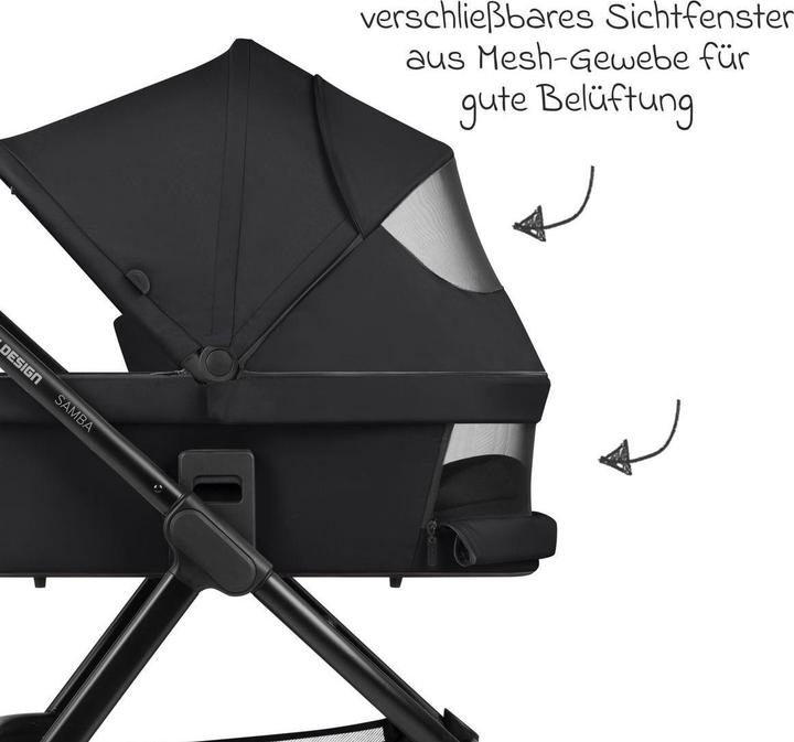 Produktbild ABC Design Kombikinderwagen Kombi-Kinderwagen Samba - inkl. Babywanne