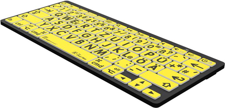 Actual product image Logickeyboard LKB-LPBY-BTON-EN Keyboard Bluetooth QWERTZ German Black (DE, Wireless)