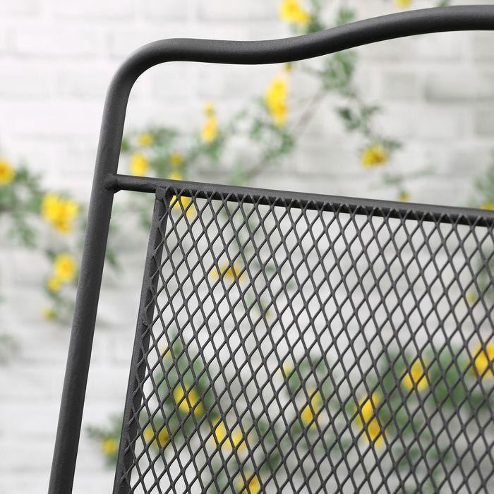 Produktbild Swisshandel24 Gartenmöbel-Set Gartenlounge Balkonmöbel Set für 2 Personen Essgruppe 1 Tisch+2 Stühle Metall Schwar (55.50 cm)
