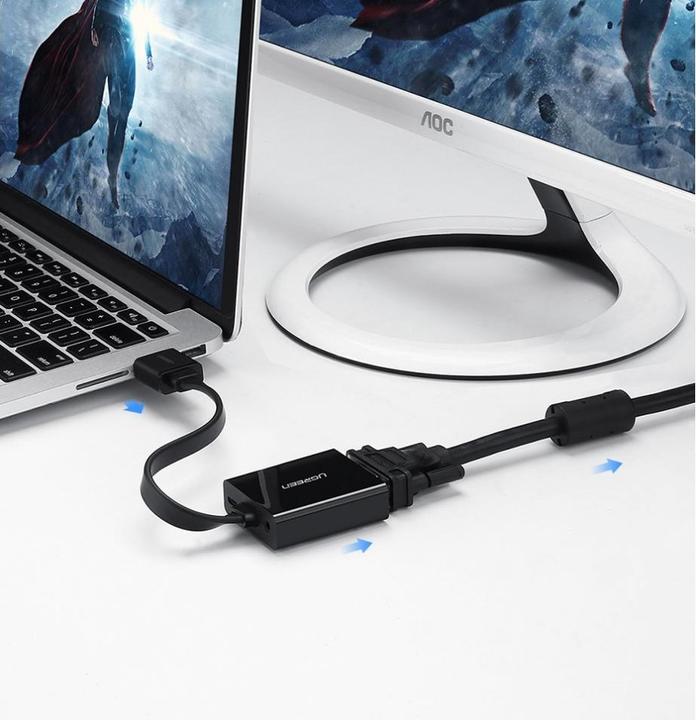 Produktbild Ugreen HDMI auf VGA Adapter Konverter mit Audio Support 1080P (HDMI, 16 cm)