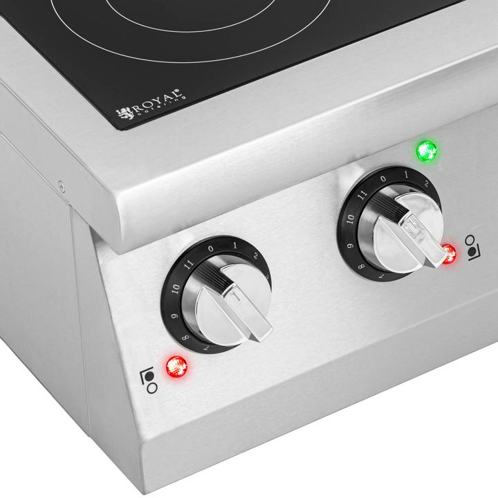 Actual product image Royal Catering Induktionsplatte tragbare Kochplatte Induktion 4 Platten Ø 12 - 26 cm tragbar