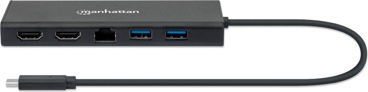 Image du produit Manhattan Adaptateur multiport SuperSpeed USB-C vers double HDMI (Port de connexion (propriétaire), 6 Ports)