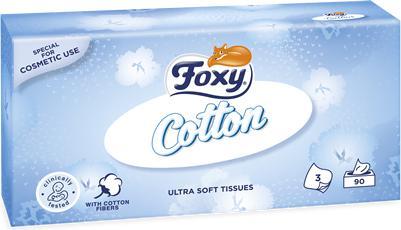 Actual product image Foxy FACIAL COTTON pañuelos ultra suaves 90 uds