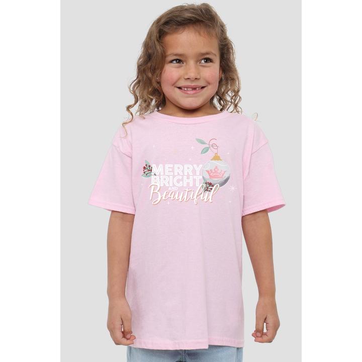 Produktbild Disney Princess Merry Bright And Beautiful TShirt weihnachtliches Design (140)