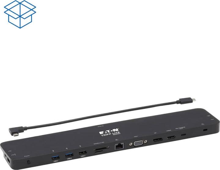 Produktbild Eaton USB-C Dock Triple Display 4K HDMI & DP VGA USB 3.2 Gen 1 USB-A/C Hub GbE 100W PD Cha (USB-C, 3 Ports)