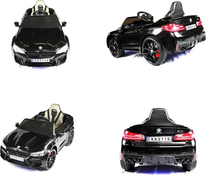 Immagine prodotto Es-toys Veicolo elettrico per bambini "BMW M5" - Licenza - Batteria 12V7A, 2 motori MP3, sedile in pelle + (12 V)
