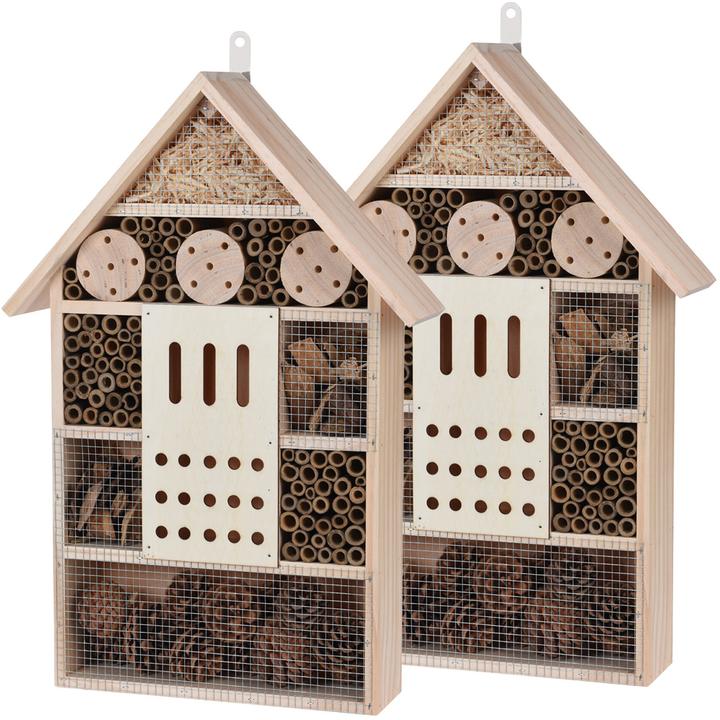 Produktbild ProGarden 2er-Set Insektenhotel, 51 x 35 x 10 cm (Wildbienen, Marienkäfer)