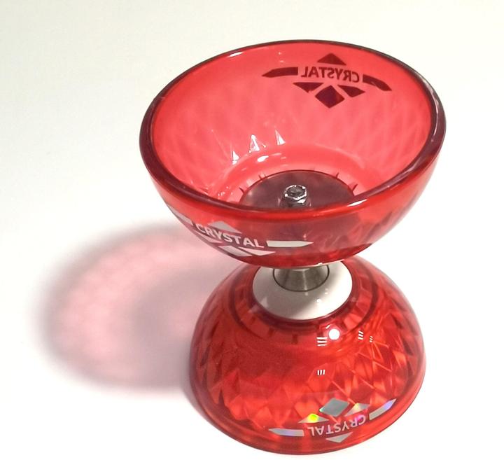 Actual product image Acrobat Set Bearing diabolo crystal-red + aluminium hand sticks