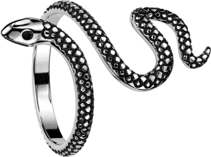 Star Piercing Ring silber Schlange (Chirurgenstahl 316L)
