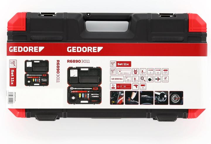 Produktbild Gedore Red red R68903011 Rad-Montageset 11-teilig (1/2", 40 Nm, 200 Nm)