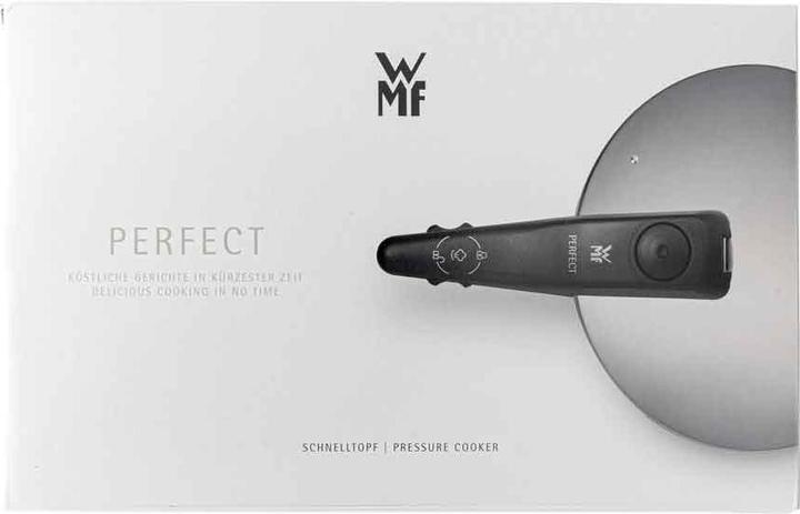 Productafbeelding WMF Snelkookpan 6,5l Groot Kooksignaal Perfect Inductie Roestvrij Staal (22 cm, Snelkookpan, Roestvrij staal)