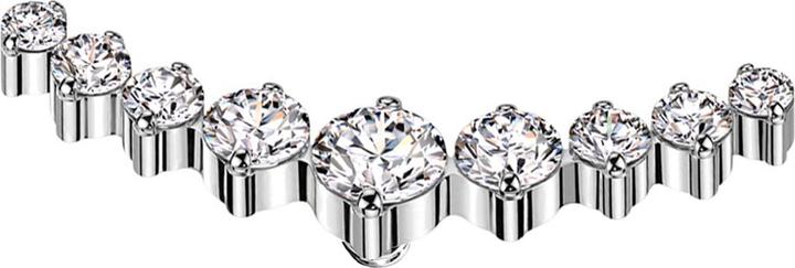 Star Piercing Ring blau Kanten abgerundet (Chirurgenstahl 316L, ohne Messing)