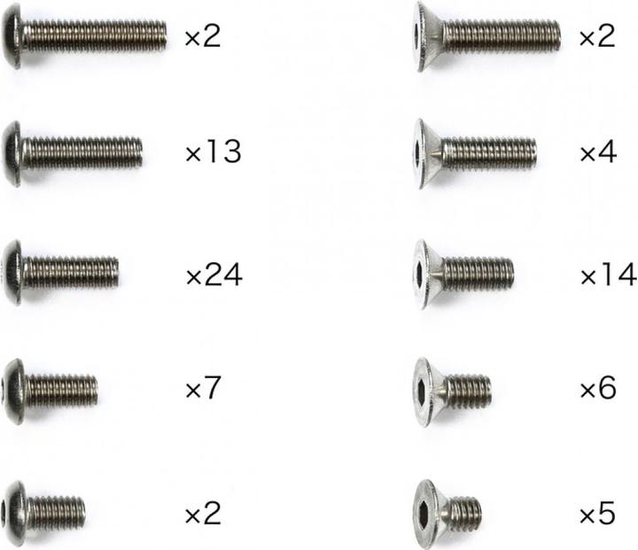 TD4 Titanium Screw Set