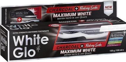 White Glo Charcoal and Baking Soda Maximum White Toothpaste 150g