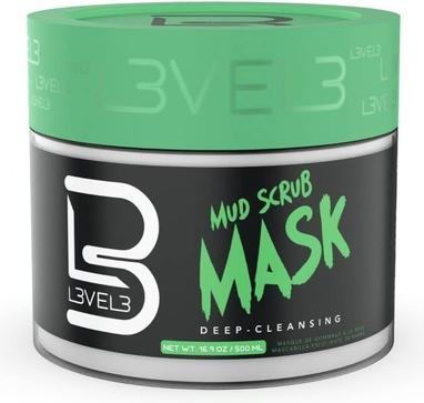 Actual product image L3vel3 Level 3 Mud Facial Scrub Reduces Acne Gentle and Effective Exfoliation Reduces Clogged Pores (Cleansing lotion)