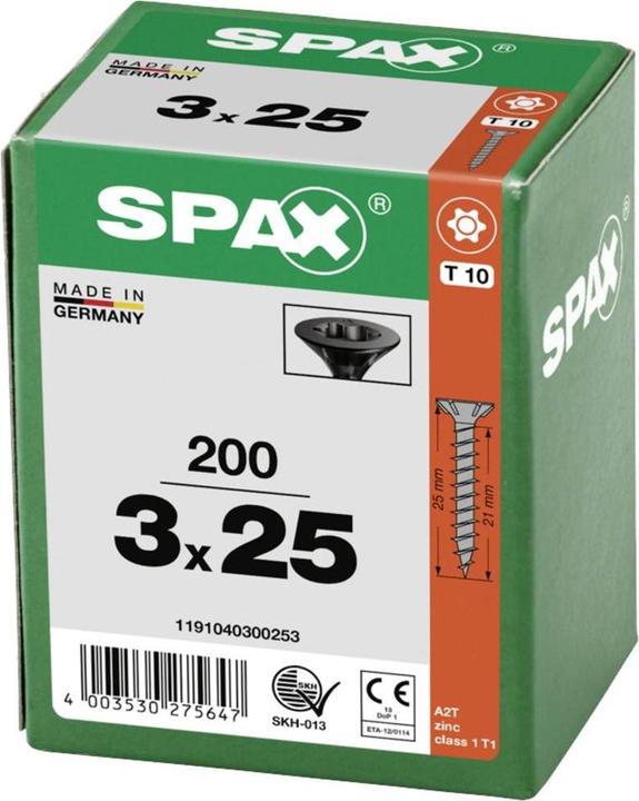 Produktbild Spax Spanplattenschrauben (200 Schrauben pro Stück)